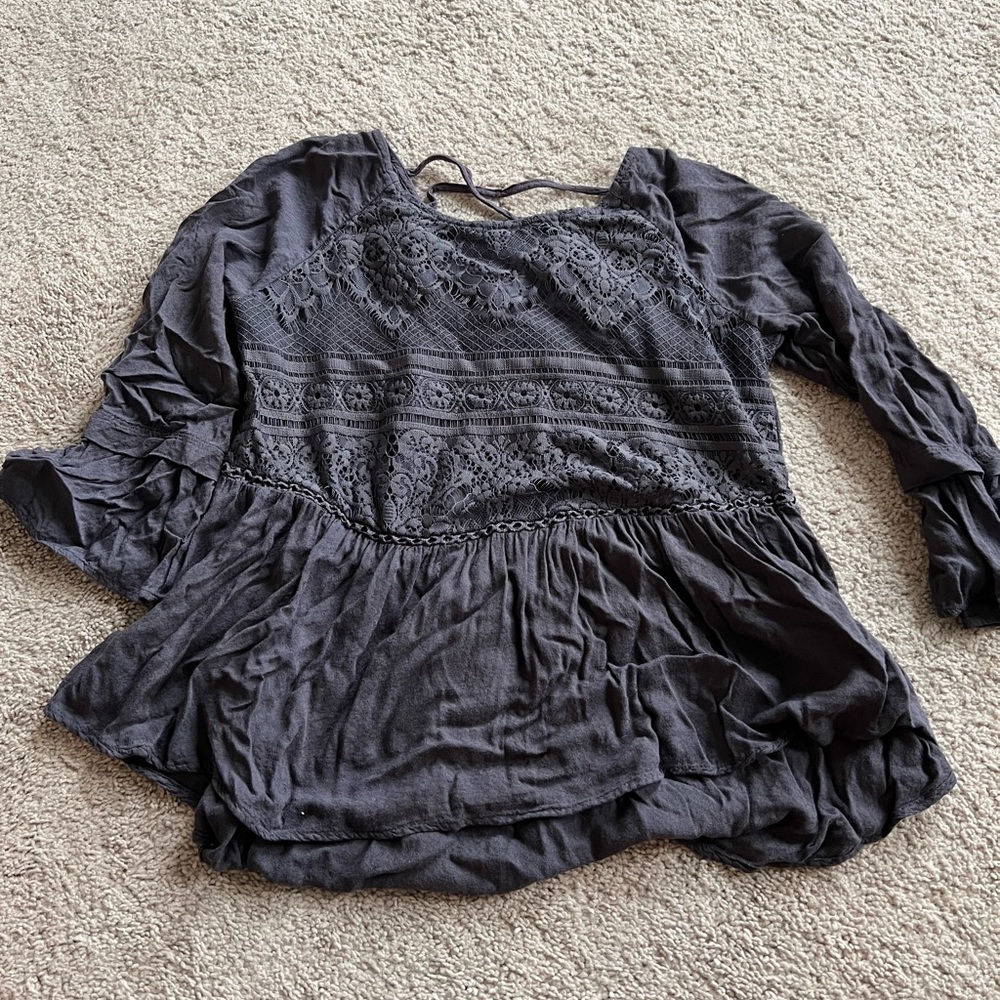 Dark Purple Lace Blouse